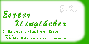 eszter klinglheber business card